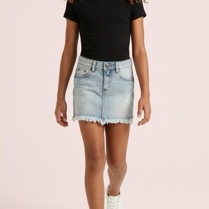 NWT - ONE TEASPOON - Girls High Waisted Mini Skirt - Size 6-7 - Antique Denim